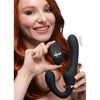 10x Vibrating Silicone Strapless Strap-on - Black