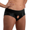 Lace Envy Black Crotchless Panty Harness - S-m