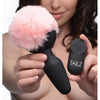 Pink Bunny Tail Vibrating Anal Plug