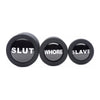 Dirty Words Anal Plug Set 3 Piece Black Plugs