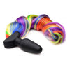 Rainbow Vibrating Pony Tail Anal Plug