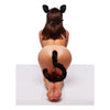 Cat Tail Anal Plug And Mask Set Black