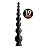 Hosed 19 Inches Graduated Bead Anal Snake Black