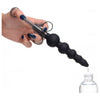 Silicone Graduated Beads Lubricant Launcher Black