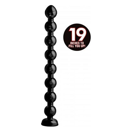 Hosed 19 Inches Beaded Thick Anal Snake Black