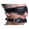 Padded Blindfold And Gag Set Black