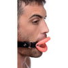 Sissy Mouth Gag Pink Silicone Lips Black Strap