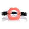 Sissy Mouth Gag Pink Silicone Lips Black Strap