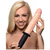 Onslaught 13X XL Vibrating Dildo Thruster Beige