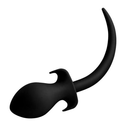 Woof XL Silicone Puppy Tail Butt Plug Black