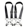 Spread Labia Spreader Straps with Clamps Black