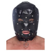 Muzzled Universal BDSM Hood Removable Muzzle Black