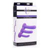 Tri-Play Silicone Dildo 3 Piece Set Purple