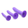 Tri-Play Silicone Dildo 3 Piece Set Purple