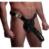 Infiltrator Hollow Strap On With 10 Inches Dildo Black