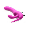 Regal Rider Vibrating Silicone Strapless Strap On Triple G Dildo