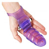 Double Finger Banger Vibrating G-Spot Glove - Purple