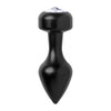 Spade Petite Jeweled Anal Plug Aluminum Black