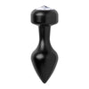 Spade Petite Jeweled Anal Plug Aluminum Black