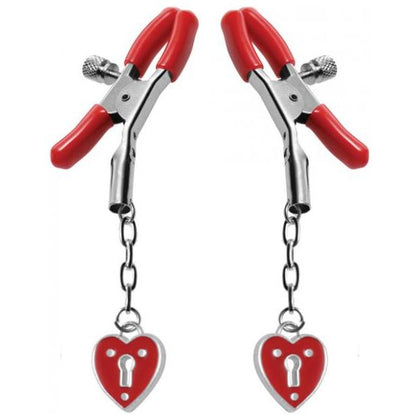 Captive Heart Padlock Nipple Clamps