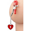 Captive Heart Padlock Nipple Clamps