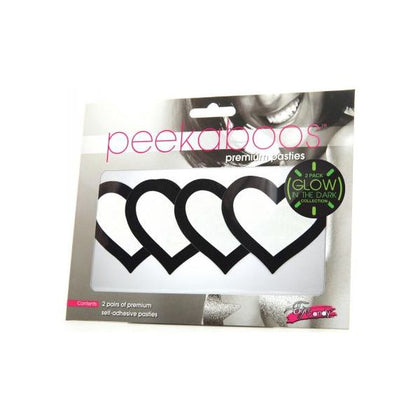 Peekaboo Glow In The Dark Hearts - Pack Of 2