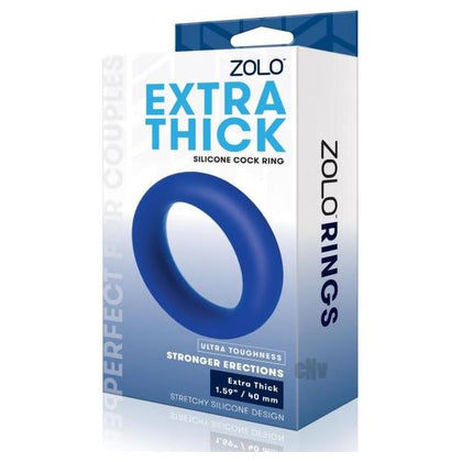 Zolo Extra Thick Silicone Cock Ring - Blue