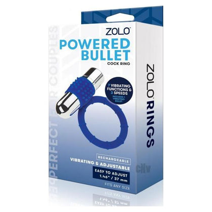 Zolo Powered Bullet Cock Ring - Blue