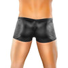 Male Power Satin Lycra Boxer Shorts Black Large