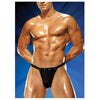 Male power rip off thong w/studs black l/xl