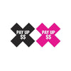 Peekaboos Pay Up Pasties 2 Pairs 1 Black, 1 Pink