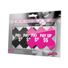 Peekaboos Pay Up Pasties 2 Pairs 1 Black, 1 Pink