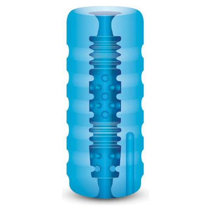 Zolo Backdoor Squeezable Vibrating Stroker Blue