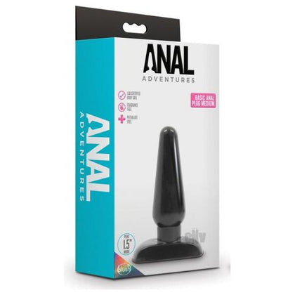 Blush Anal Adventures Basic Anal Plug - Medium Black