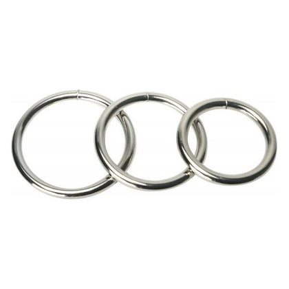 Trine Steel Cock Ring Collection 3 Piece