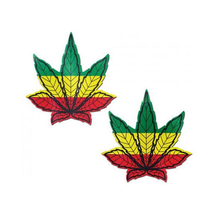 Pastease Marijuana Leaf Rasta Weed Pasties O/S