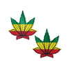 Pastease Marijuana Leaf Rasta Weed Pasties O/S