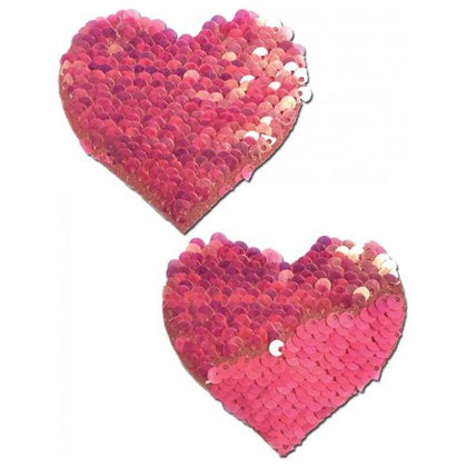 Pastease Color Changing Flip Sequins Heart Pink O/S