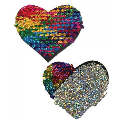 Pastease Color Changing Flip Sequins Heart Rainbow O/S