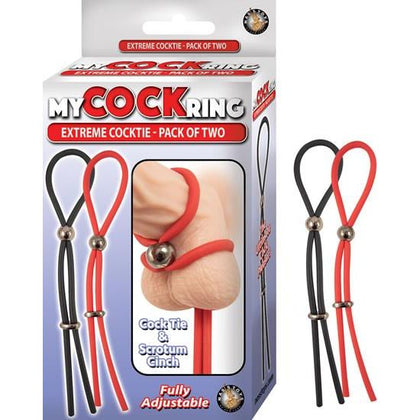 My Cockring Extreme Cocktie 2 Pack Black & Red