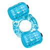 Hero Double Pleaser Teaser Cock Ring Waterproof Blue