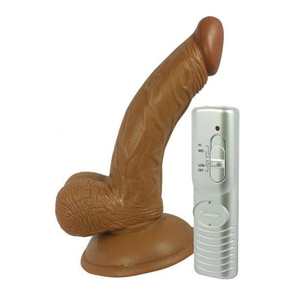 Latin American Mini Whoppers 5 inches Vibrating Dong, Balls Brown