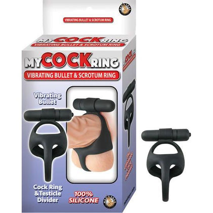 My Cock Ring Vibe Bullet Scrotum Ring Black