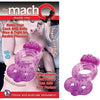 The Macho Double Ring Clitoral And Testicular Stimulation Vibrating Cockring Waterproof Purple