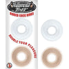 Mack Tuff Ribbed Cock Rings Clear/Smoke 2 Pack