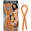 Clincher Adjustable Rubber Cock Ring - Orange