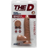 The D Realistic D 7 inches Slim Dildo with Balls Brown