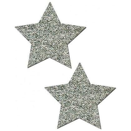 Rockstar Silver Glitter Star Pasties O/S