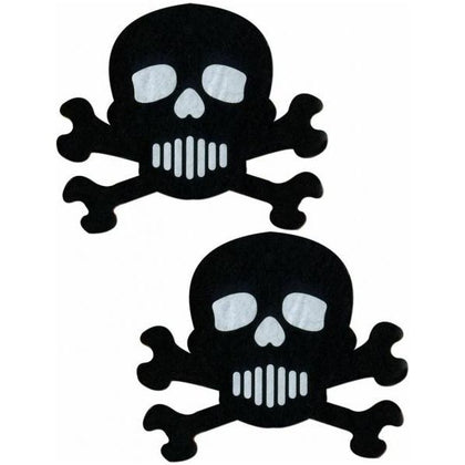 Skull Crossbones Black White Pasties O/S