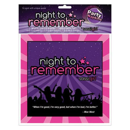 Night to remember standard 6.5in napkins (10 pack) by sassi girl